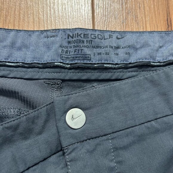 Nike Golf Chino Pants Mens 38x32 Polyester Stretch Stretch Leg Grey - Picture 4 of 5
